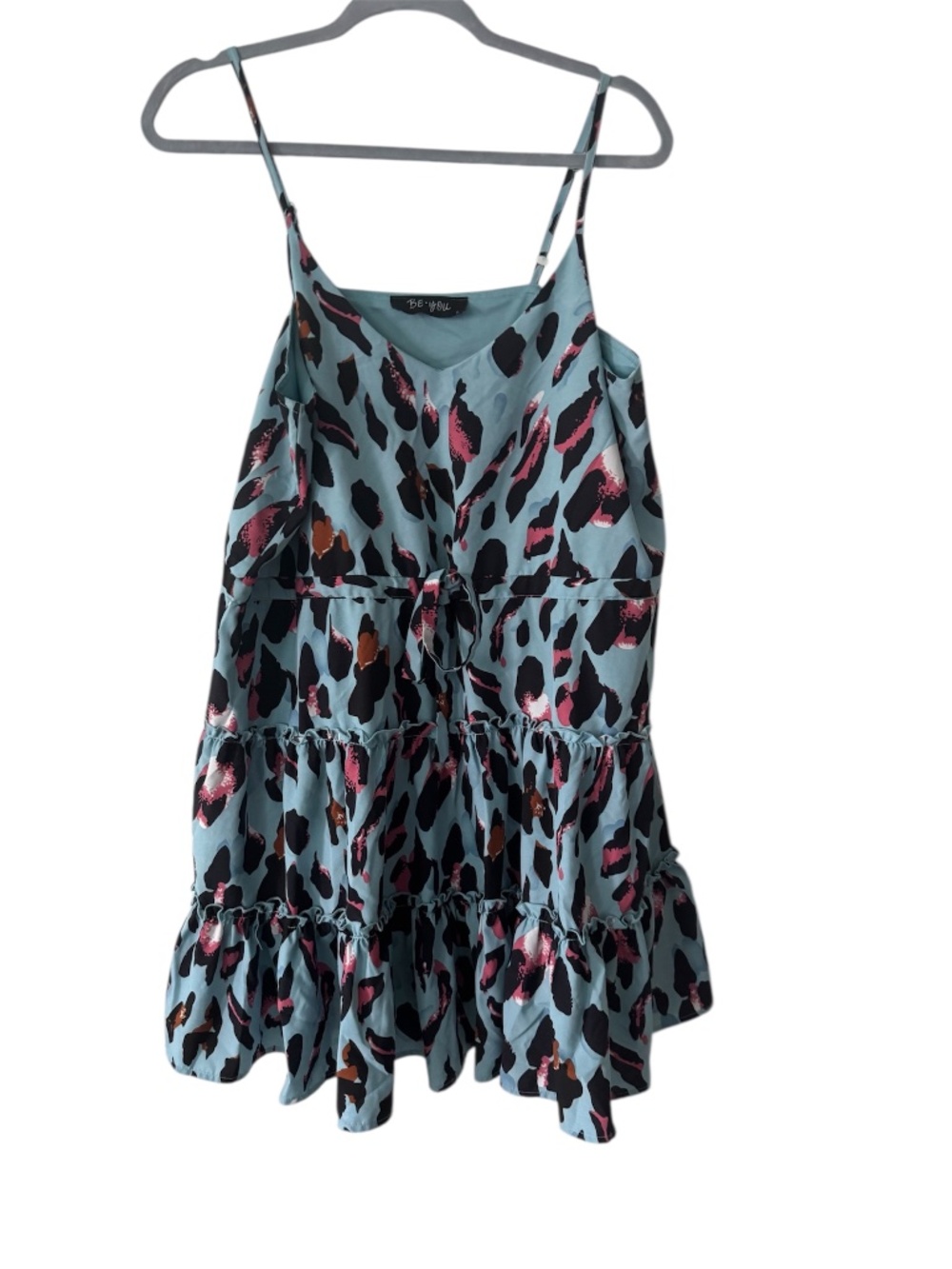 Be You Blue Leopard Print Dress